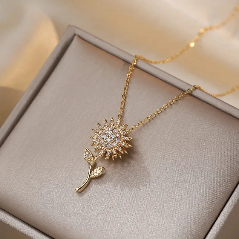 Collares de girasol para mujer