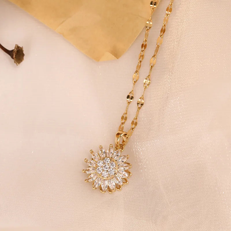 Collares de girasol para mujer