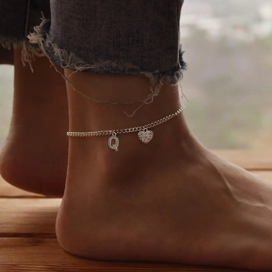 Letter Anklet For Women