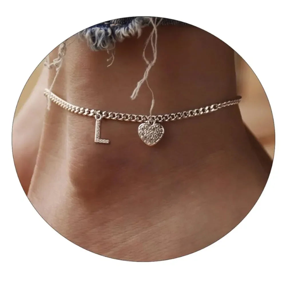 Letter Anklet For Women
