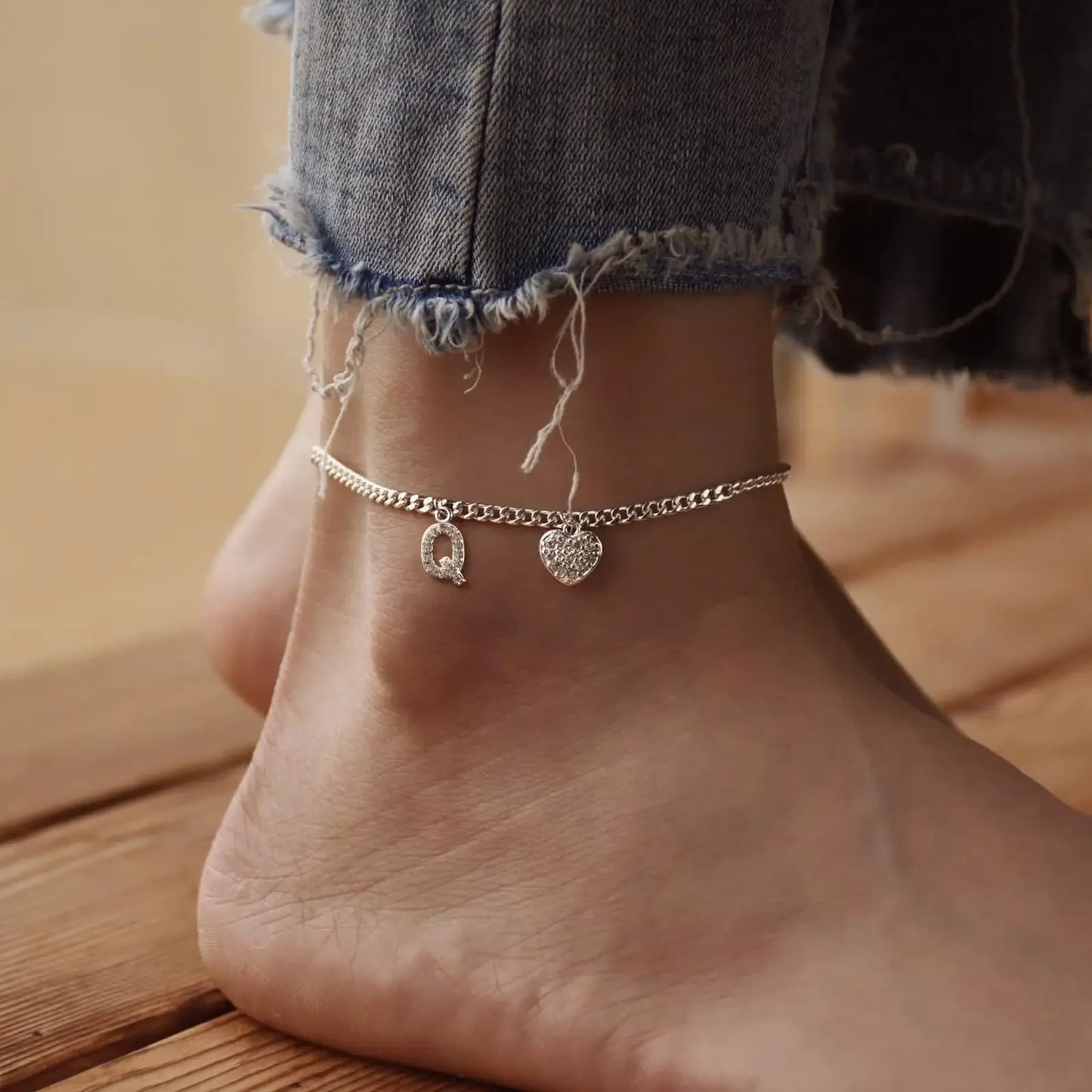 Letter Anklet For Women