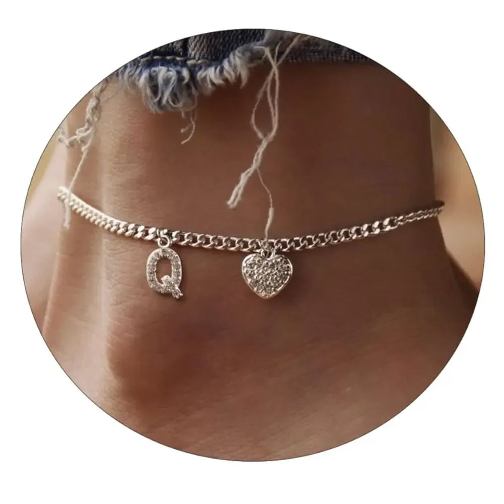 Letter Anklet For Women