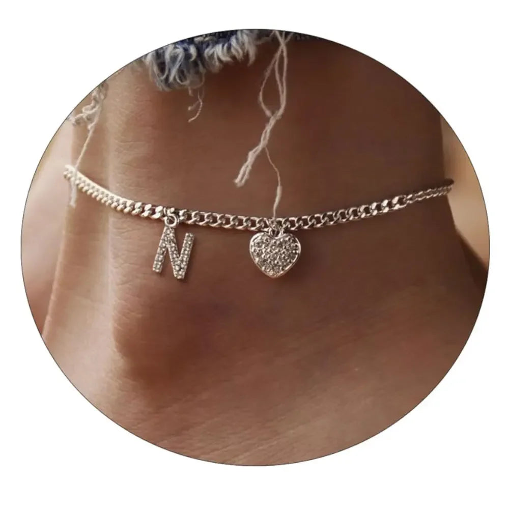 Letter Anklet For Women